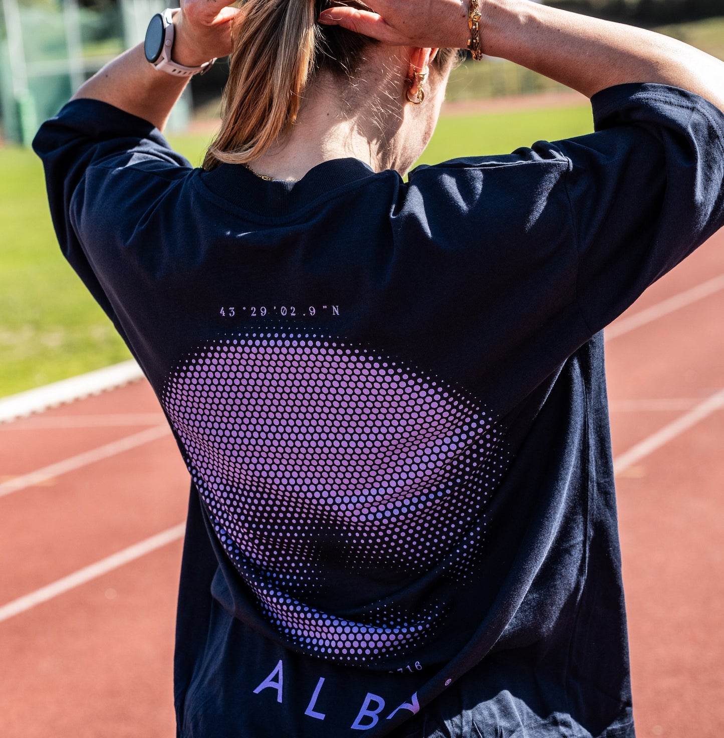 T-SHIRT ALBA APPAREL - PURPLE MOON